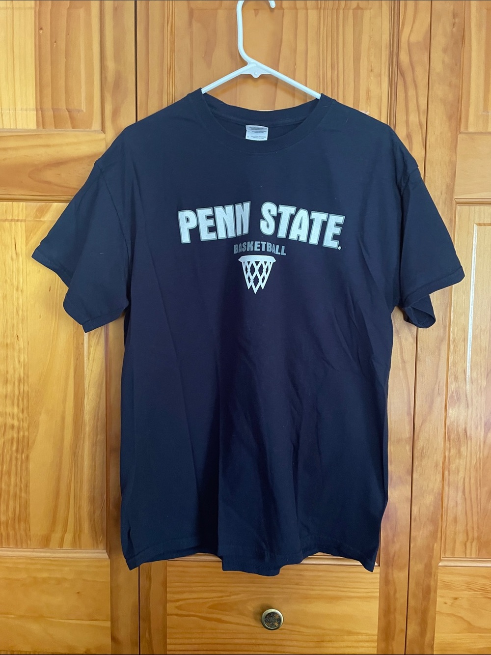 Gildan Penn State Basketball T‑Shirt in Navy with White Logo